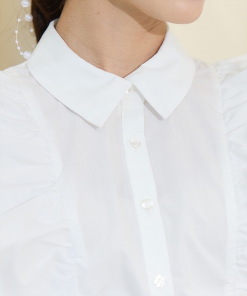 WILLSELECTION（ウィルセレクション）の「ギャザーリボンフリルスリーブブラウス（シャツ/ブラウス・レディース・ミント/オフホワイト/ブラック系その他・FREE）」の15枚目の写真