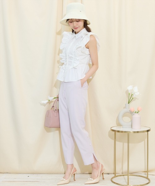 WILLSELECTION（ウィルセレクション）の「ギャザーリボンフリルスリーブブラウス（シャツ/ブラウス・レディース・ミント/オフホワイト/ブラック系その他・FREE）」の20枚目の写真