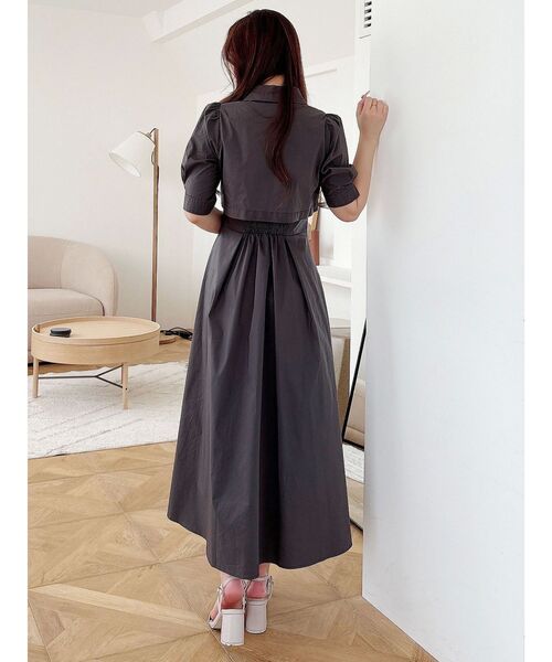 MERCURYDUO（マーキュリーデュオ）の「レイヤード風シャツワンピース（ワンピース・レディース・ネイビー/その他1/チャコールグレー・SMALL/MEDIUM）」の18枚目の写真