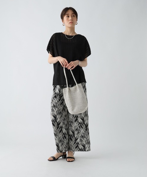 Elura（エルーラ）の「シアストライププルオーバー/571620（Tシャツ/カットソー・レディース・ブラック/ホワイト/レッド/ブラウン・FREE）」の18枚目の写真