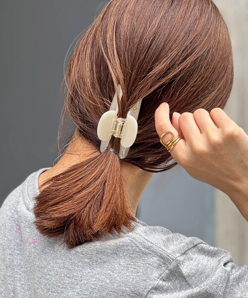 NOLLEY’S（ノーリーズ）の「【WEB STAFF守屋☆別注アイテム】カラークリップ（バレッタ/ヘアクリップ・レディース・ネイビー/サックスブルー/オフホワイト・FREE）」の7枚目の写真