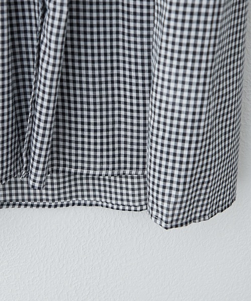 NAO（ナオ）の「【コットン100%】フレンチスリーブタックワンピース（ワンピース・レディース・ブラック/ストライプ/チェック・FREE）」の19枚目の写真