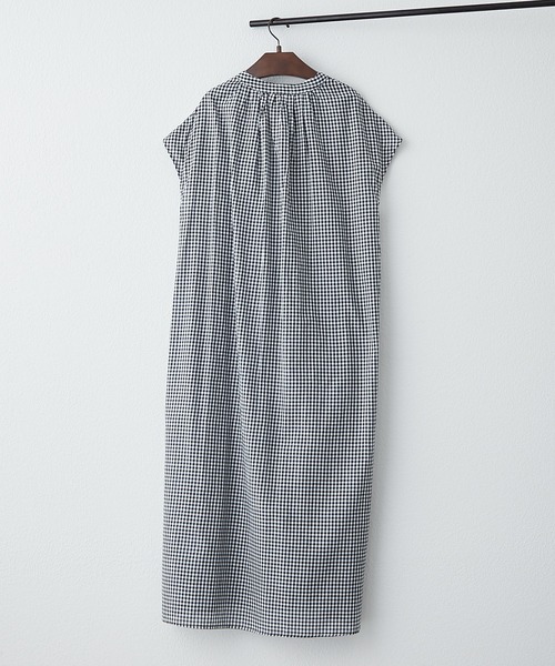 NAO（ナオ）の「【コットン100%】フレンチスリーブタックワンピース（ワンピース・レディース・ブラック/ストライプ/チェック・FREE）」の16枚目の写真