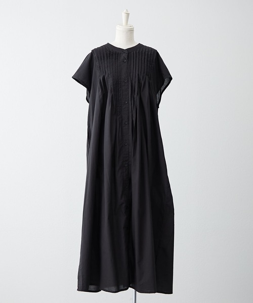 NAO（ナオ）の「【コットン100%】フレンチスリーブタックワンピース（ワンピース・レディース・ブラック/ストライプ/チェック・FREE）」の13枚目の写真