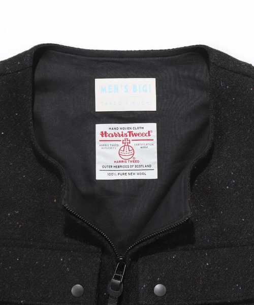MEN'S BIGI（メンズビギ）の「【50th Anniv . 菊池武夫】HARRIS TWEED COLOR NEP VEST（ベスト・メンズ・ブラック・03/02）」の2枚目の写真