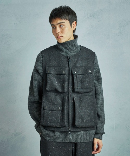 MEN'S BIGI（メンズビギ）の「【50th Anniv . 菊池武夫】HARRIS TWEED COLOR NEP VEST（ベスト・メンズ・ブラック・03/02）」の14枚目の写真