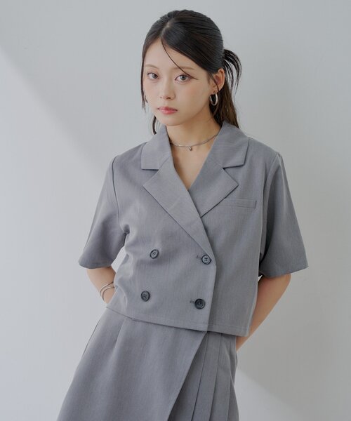 Chico（チコ）の「半袖ダブルジャケット（シャツ/ブラウス）」 - WEAR