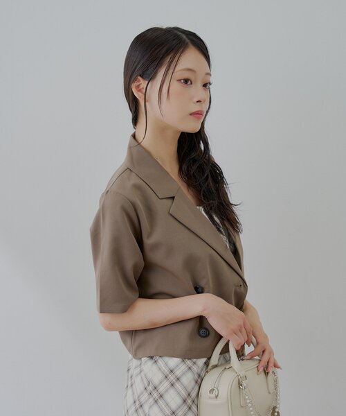 Chico（チコ）の「半袖ダブルジャケット（シャツ/ブラウス）」 - WEAR