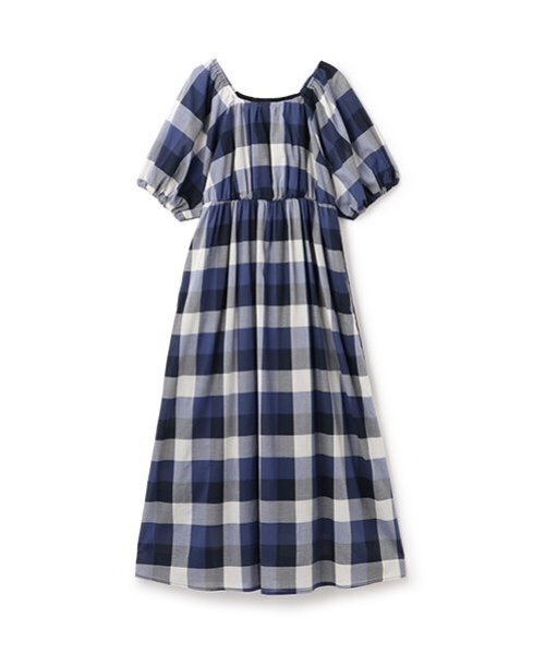 セール】【リンク】肩あきチェックワンピース（ワンピース）｜petit