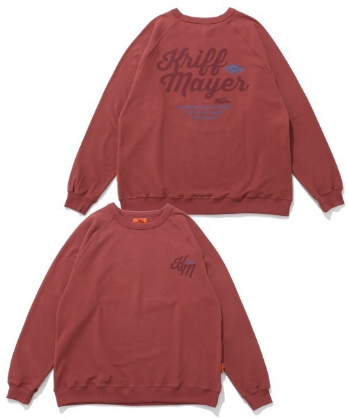 KRIFF MAYER（クリフメイヤー）の「【ストレッチ】もちのび刺繍ラグランロンT（Tシャツ/カットソー・メンズ・ダークブルー/カラフル/レッド/ダークブラウン/グレー/ナチュラル/ブラック・MEDIUM/X-LARGE/LARGE）」の7枚目の写真