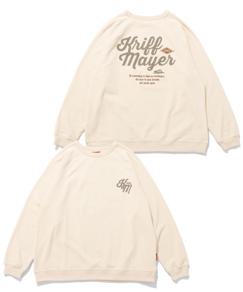 KRIFF MAYER（クリフメイヤー）の「【ストレッチ】もちのび刺繍ラグランロンT（Tシャツ/カットソー・メンズ・ダークブルー/カラフル/レッド/ダークブラウン/グレー/ナチュラル/ブラック・MEDIUM/X-LARGE/LARGE）」の8枚目の写真