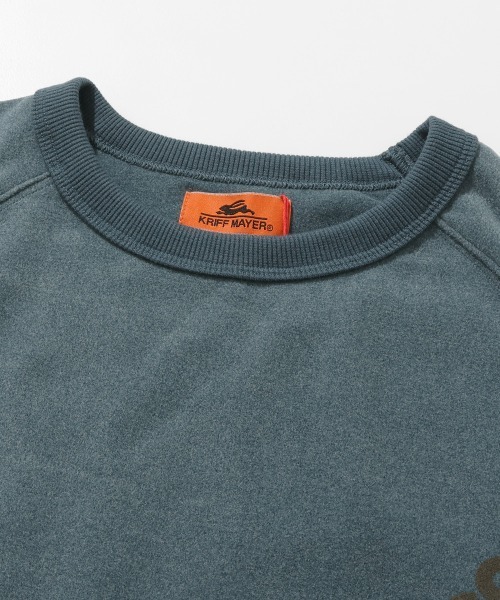 KRIFF MAYER（クリフメイヤー）の「【ストレッチ】もちのび刺繍ラグランロンT（Tシャツ/カットソー・メンズ・ダークブルー/カラフル/レッド/ダークブラウン/グレー/ナチュラル/ブラック・MEDIUM/X-LARGE/LARGE）」の12枚目の写真