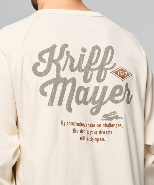 KRIFF MAYER（クリフメイヤー）の「【ストレッチ】もちのび刺繍ラグランロンT（Tシャツ/カットソー・メンズ・ダークブルー/カラフル/レッド/ダークブラウン/グレー/ナチュラル/ブラック・MEDIUM/X-LARGE/LARGE）」の17枚目の写真