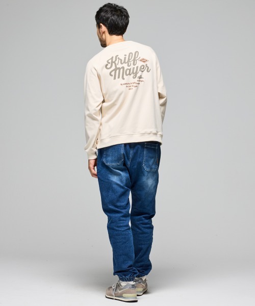 KRIFF MAYER（クリフメイヤー）の「【ストレッチ】もちのび刺繍ラグランロンT（Tシャツ/カットソー・メンズ・ダークブルー/カラフル/レッド/ダークブラウン/グレー/ナチュラル/ブラック・MEDIUM/X-LARGE/LARGE）」の21枚目の写真