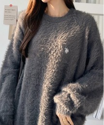 U.S. POLO ASSN.（ユーエスポロアッスン）の「【U.S. POLO ASSN.】フェザーニット クルーネック セーター（ニット/セーター）」