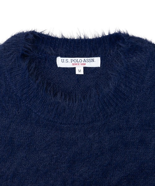 U.S. POLO ASSN.(ユーエスポロアッスン)の「【U.S. POLO ASSN.】フェザーニット クルーネック セーター(ニット/セーター・レディース・ネイビー/ブルーグレー/ダークオレンジ/ライトベージュ/レッド/チャコール・M/L)」の12枚目の写真