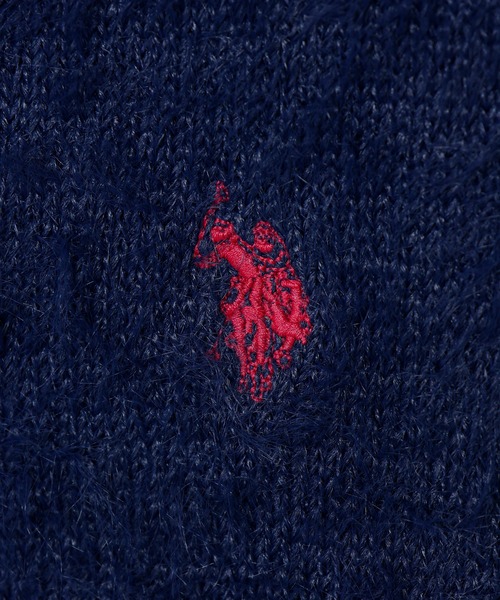 U.S. POLO ASSN.(ユーエスポロアッスン)の「【U.S. POLO ASSN.】フェザーニット クルーネック セーター(ニット/セーター・レディース・ネイビー/ブルーグレー/ダークオレンジ/ライトベージュ/レッド/チャコール・M/L)」の13枚目の写真