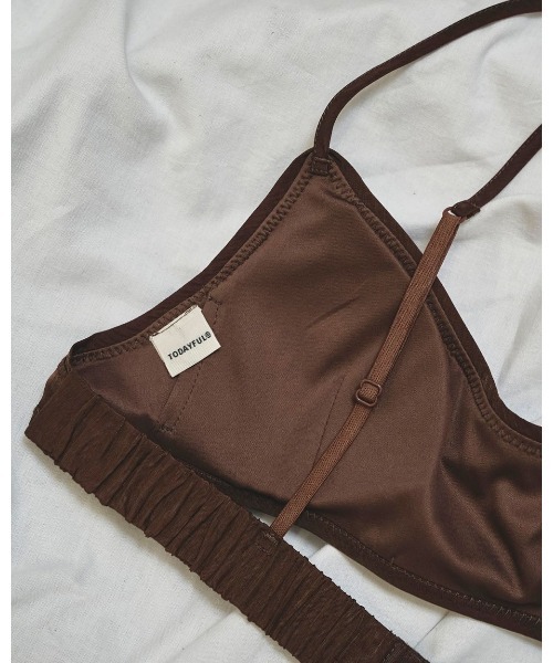 TODAYFUL（トゥデイフル）の「TODAYFUL Cupin Satin Bratop 12511021（その他トップス・レディース・ブラウン/チャコールグレー/オフホワイト・FREE）」の8枚目の写真