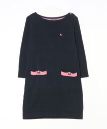 【未使用品】バーバリーブルーレーベルニット半袖ワンピースバルーン袖ホース刺繍ロゴ BURBERRY BLUE LABEL - 【未使用品】バーバリーブルーレーベル