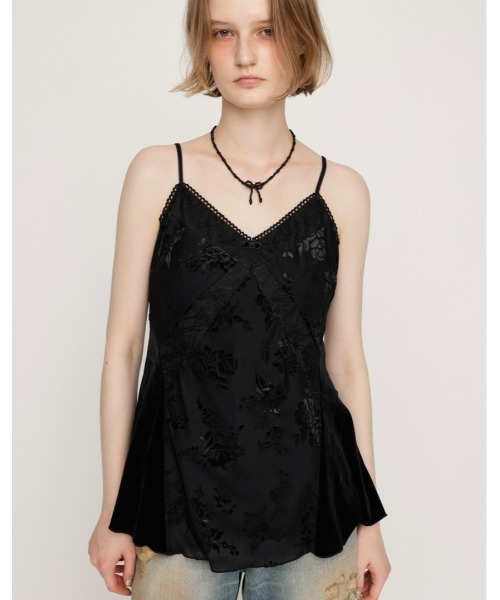 キャミソール SHEER FLOWER CAMI シアー フラワー キャミ シアートップス 夏服 SHEER FLOWER CAMI シアー フラワー キャミ シアートップス 夏服