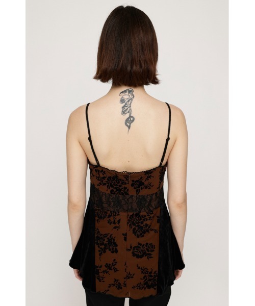 SLY（スライ）の「SHEER FLOWER CAMI シアー フラワー キャミ シアートップス 夏服（キャミソール・レディース・ブラウン系その他2/ブラック系その他2・FREE）」の11枚目の写真