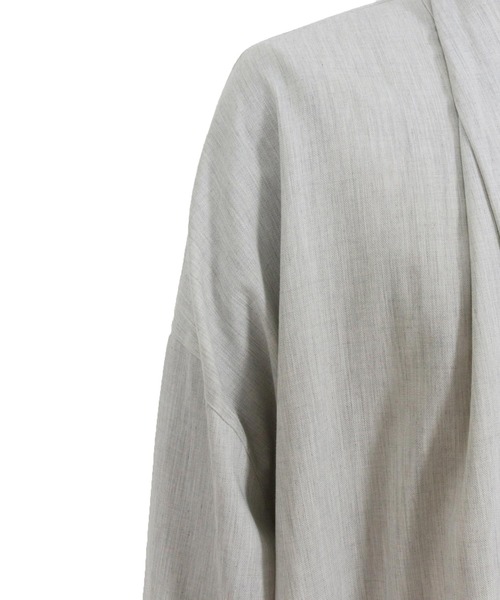 CAMBIO(カンビオ)の「mcg3661-Chambray KIMONO Like Gown ガウン(カーディガン/ボレロ・メンズ・アイボリー/チャコール/ネイビー・S/M/L)」の4枚目の写真
