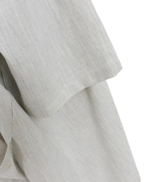 CAMBIO(カンビオ)の「mcg3661-Chambray KIMONO Like Gown ガウン(カーディガン/ボレロ・メンズ・アイボリー/チャコール/ネイビー・S/M/L)」の6枚目の写真
