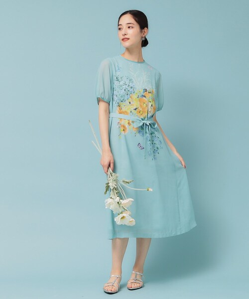Sunauna(スーナウーナ)の「【co creation and yours/SS~L】パネル柄ワンピース(ワンピース・レディース・ライトグレー系/グリーン系1/ピンク系その他・34/40/38/36)」の10枚目の写真