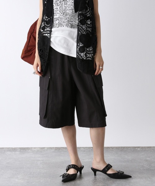 JEANASIS(ジーナシス)の「フラップポケットハーフパンツ/576400(カーゴパンツ・レディース・ホワイト/ベージュ/ブラック・FREE)」の8枚目の写真