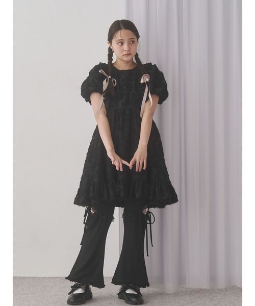 merry jenny（メリージェニー）の「レースカットフリルリブパンツ（スウェットパンツ・レディース・グレー/ブラック・FREE）」の22枚目の写真