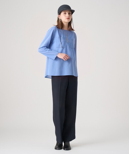 ANAYI(アナイ)の「【セットアップ対応商品】ポリツイルストレートワイドパンツ(その他パンツ・レディース・ネイビー/ベージュ・38/36)」の8枚目の写真