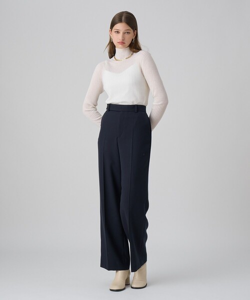 ANAYI(アナイ)の「【セットアップ対応商品】ポリツイルストレートワイドパンツ(その他パンツ・レディース・ネイビー/ベージュ・38/36)」の11枚目の写真