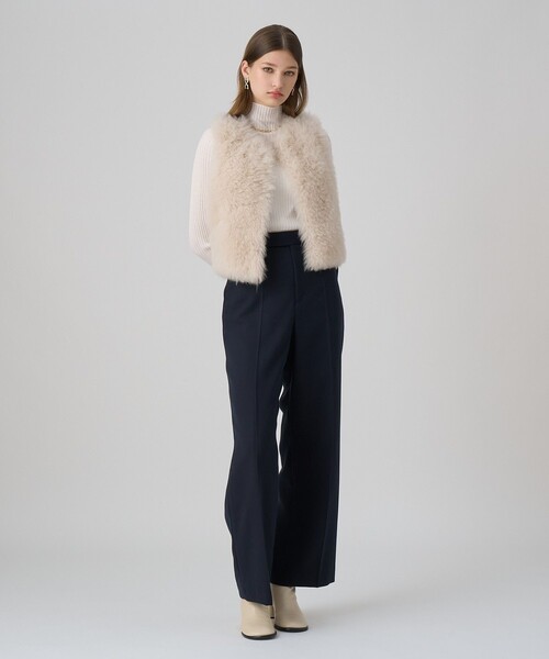 ANAYI(アナイ)の「【セットアップ対応商品】ポリツイルストレートワイドパンツ(その他パンツ・レディース・ネイビー/ベージュ・38/36)」の12枚目の写真