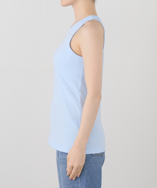 CITYSHOP（シティーショップ）の「ONIT COTTON RIB AMERICAN/S TANK TOP 25SSON183：タンクトップ（タンクトップ・レディース・ピンク/サックスブルー・MEDIUM）」の4枚目の写真