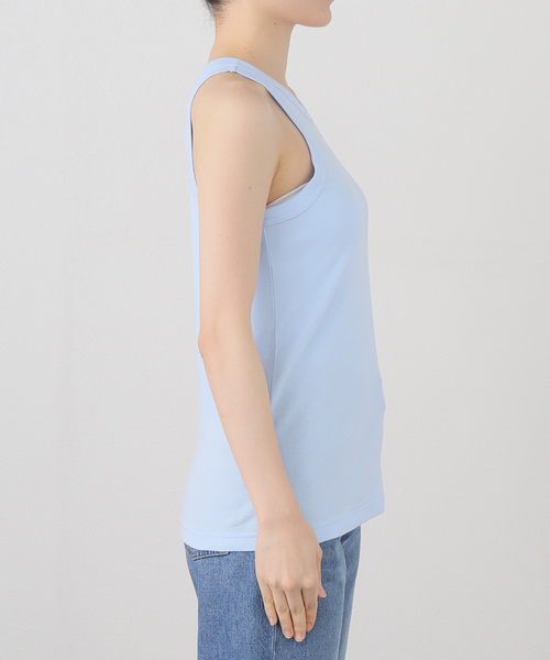 CITYSHOP（シティーショップ）の「ONIT COTTON RIB AMERICAN/S TANK TOP 25SSON183：タンクトップ（タンクトップ・レディース・ピンク/サックスブルー・MEDIUM）」の6枚目の写真