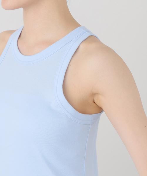 CITYSHOP（シティーショップ）の「ONIT COTTON RIB AMERICAN/S TANK TOP 25SSON183：タンクトップ（タンクトップ・レディース・ピンク/サックスブルー・MEDIUM）」の7枚目の写真