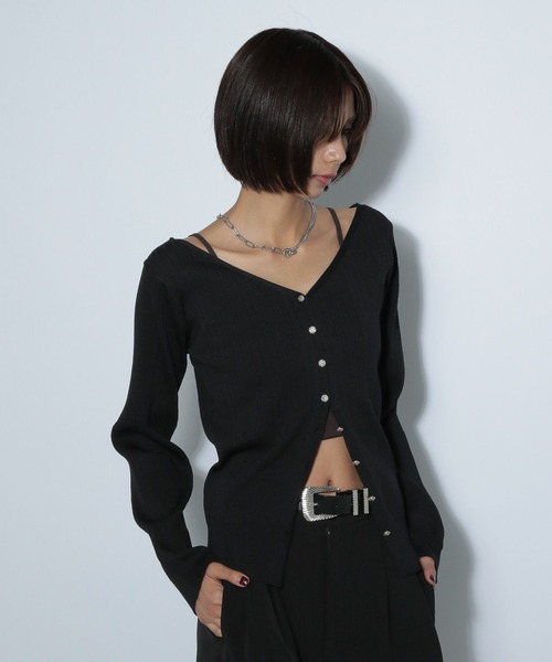 PAGEBOY(ページボーイ)の「ランダムリブ2WAYカーディガン(Tシャツ/カットソー・レディース・オフホワイト/ブラック/ダークブラウン・FREE)」の20枚目の写真