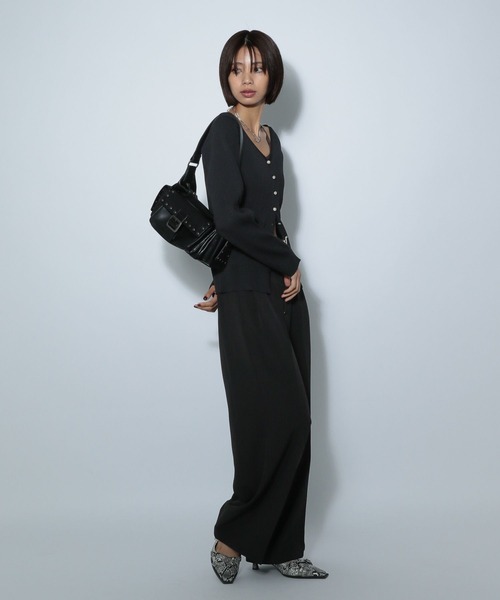 PAGEBOY(ページボーイ)の「ランダムリブ2WAYカーディガン(Tシャツ/カットソー・レディース・オフホワイト/ブラック/ダークブラウン・FREE)」の17枚目の写真