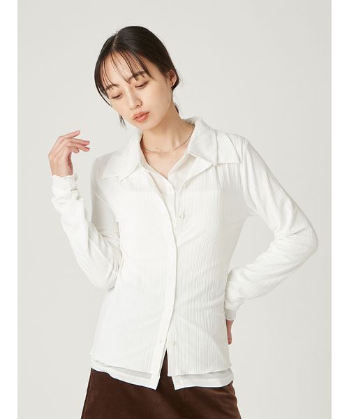 レイヤードポロカットソー（Tシャツ/カットソー）｜FRAY I.D（フレイ