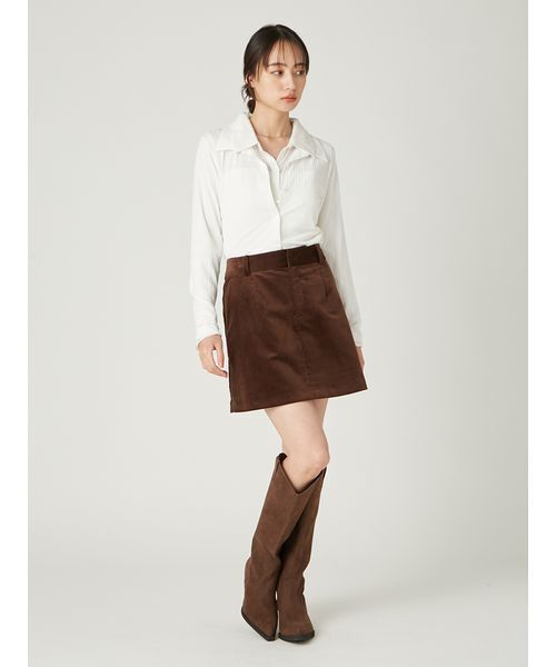 FRAY I.D(フレイアイディー)の「レイヤードポロカットソー(Tシャツ/カットソー・レディース・ネイビー/ブラウン/アイボリー・F)」の16枚目の写真