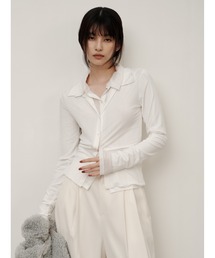 レイヤードポロカットソー