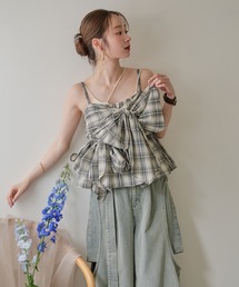 mideal(}CfB[)ombre check double ribbon  bustier / Iu`FbN_u{rX`F(L~\[)