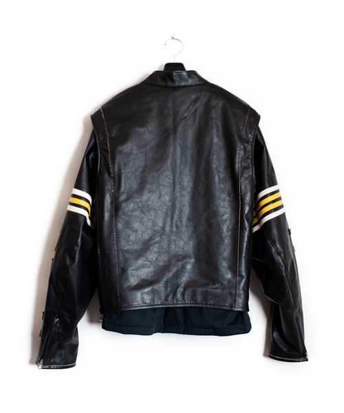 SEVESKIG（セヴシグ）の「SEVESKIG/セブシグ/LEATHER_MS_LT-SV-NRS-1001（ライダースジャケット・メンズ・グレー/ブラック・SMALL/MEDIUM/LARGE/X-LARGE）」の3枚目の写真