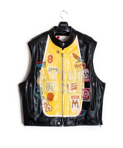 SEVESKIG（セヴシグ）の「SEVESKIG/セブシグ/LEATHER_MS_LT-SV-NRS-1001（ライダースジャケット・メンズ・グレー/ブラック・SMALL/MEDIUM/LARGE/X-LARGE）」の4枚目の写真