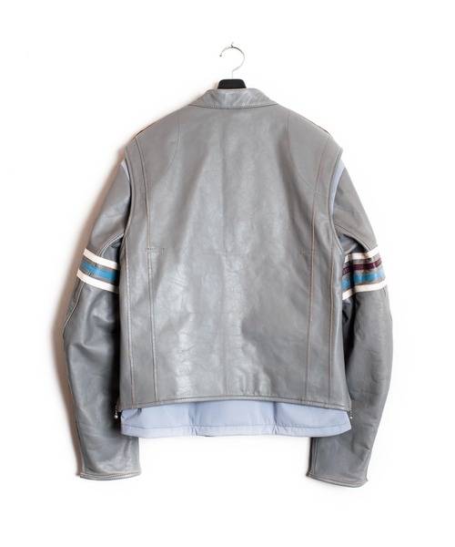 SEVESKIG（セヴシグ）の「SEVESKIG/セブシグ/LEATHER_MS_LT-SV-NRS-1001（ライダースジャケット・メンズ・グレー/ブラック・SMALL/MEDIUM/LARGE/X-LARGE）」の12枚目の写真