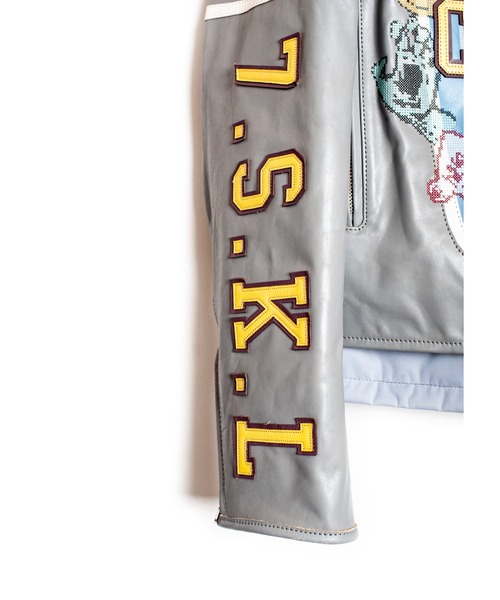 SEVESKIG（セヴシグ）の「SEVESKIG/セブシグ/LEATHER_MS_LT-SV-NRS-1001（ライダースジャケット・メンズ・グレー/ブラック・SMALL/MEDIUM/LARGE/X-LARGE）」の13枚目の写真