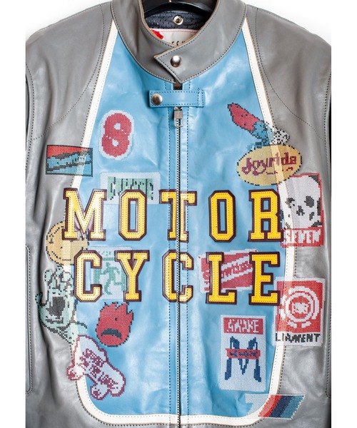 SEVESKIG（セヴシグ）の「SEVESKIG/セブシグ/LEATHER_MS_LT-SV-NRS-1001（ライダースジャケット・メンズ・グレー/ブラック・SMALL/MEDIUM/LARGE/X-LARGE）」の15枚目の写真