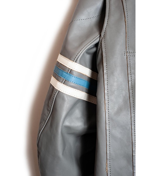 SEVESKIG（セヴシグ）の「SEVESKIG/セブシグ/LEATHER_MS_LT-SV-NRS-1001（ライダースジャケット・メンズ・グレー/ブラック・SMALL/MEDIUM/LARGE/X-LARGE）」の21枚目の写真