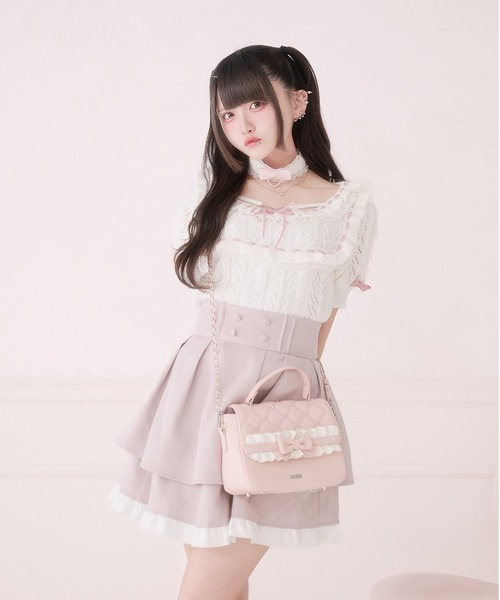 Pal elfy（パルエルフィー）の「チョーカー付き姫フリルニット（ニット/セーター・レディース・オフホワイト/ブラック・フリー）」の22枚目の写真