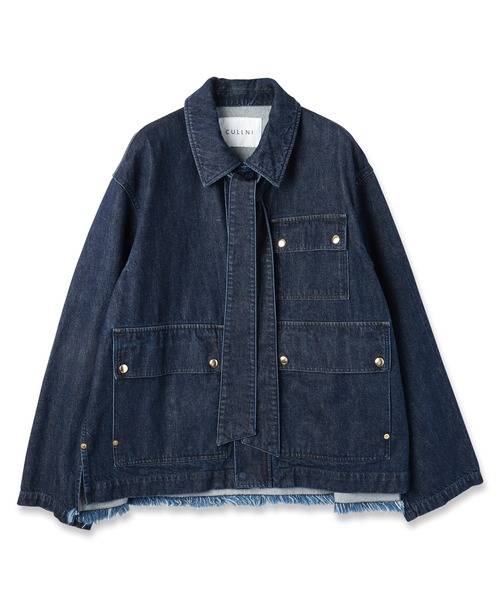 CULLNI（クルニ）の「Big Flap Pocket Bow Tie Denim Jacket（デニムジャケット・メンズ・ブラック/ネイビー/ブルー・2/1/0）」の9枚目の写真